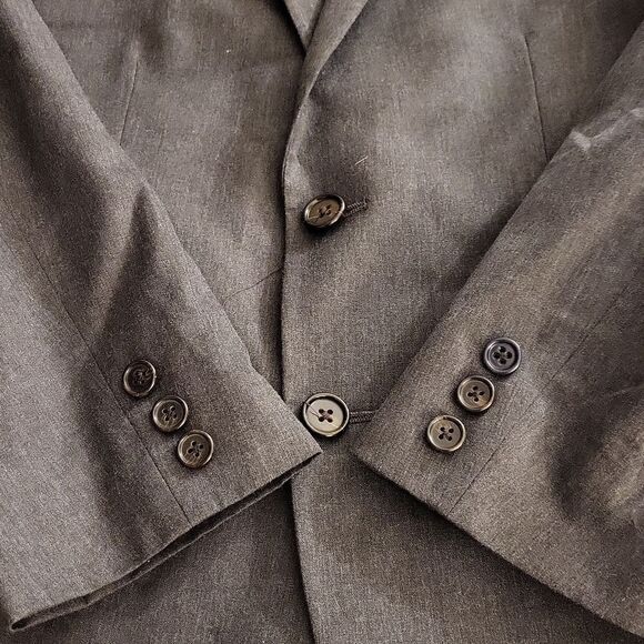 Lauren Ralph Lauren Gray Slimming Suit Jacket Size 36 - Picture 12 of 16